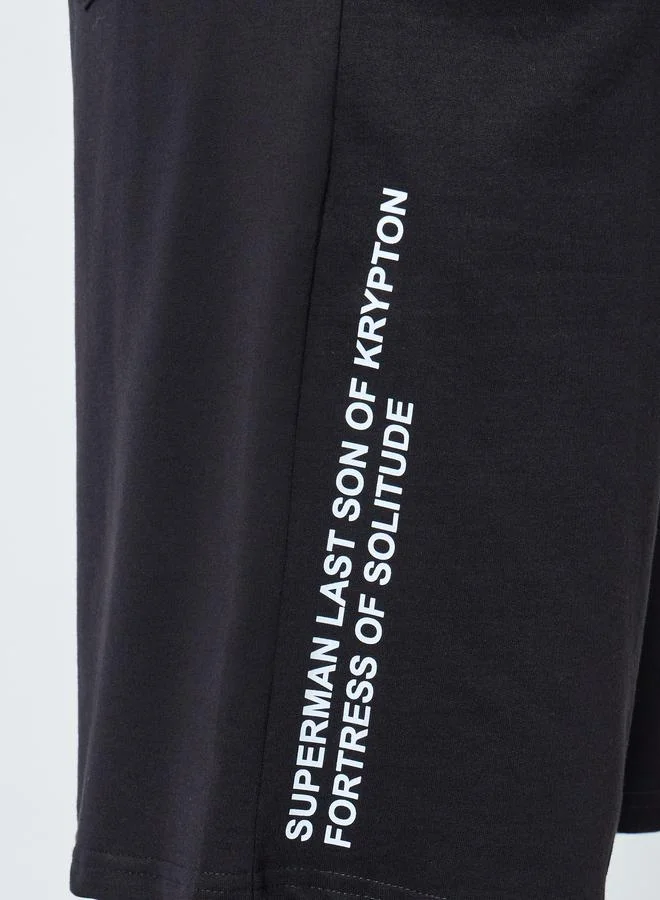 ستايلي شورت تيري مطبوع بشخصية وقصة واسعة